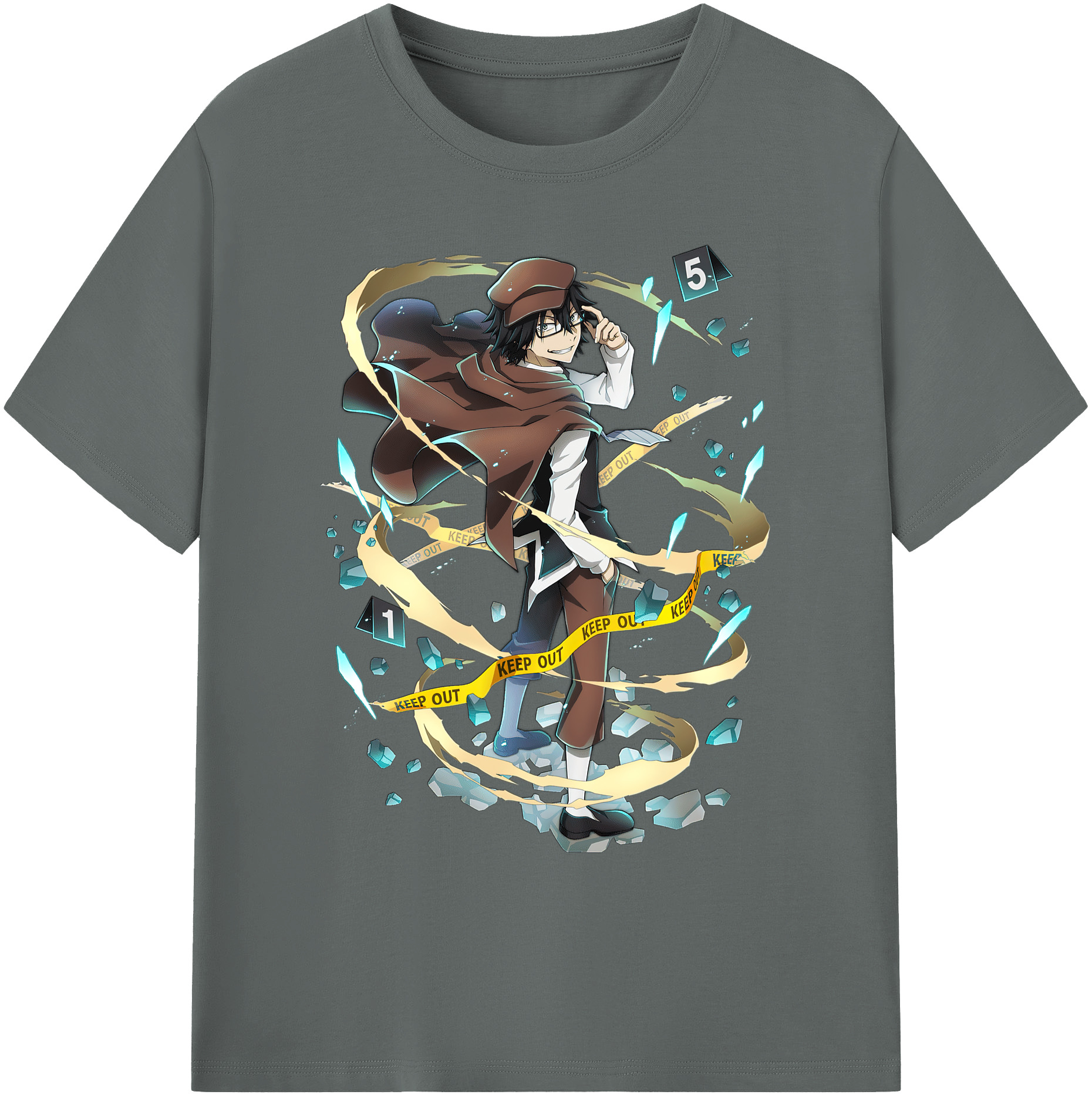 （画像用） 文豪ストレイドッグス Bungo Stray Dogs 綿100％ メンズ半袖Tシャツ｜肌触りやわらか＆通気性